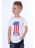 Jungen-T-Shirt mit Applikation, weiß NDZ4450 – Online-Shop – Boutique